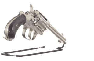 A month ago, $2,600 bought this 1898-man. 45LC revolver (and a spare; read: display piece) that is probably(?) safe to fire.