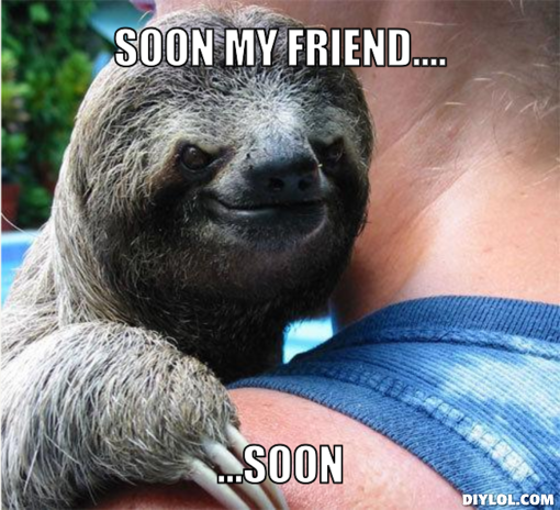 suspiciously-evil-sloth-meme-generator-soon-my-friend-soon-0f10da.jpg